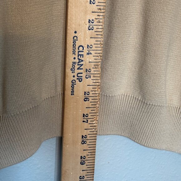 T. Harris London Beige Plaid V-Neck Sweater Vest XL100% Cotton Preppy Academia - Picture 8 of 10